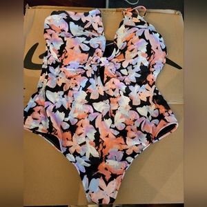 NWT, Time & Tru, Bathin' Suit, Floral Pattern, Size 2X